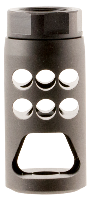 Ruger 90590 Hybrid Muzzle Brake Matte Black Steel 5/8"x24 Threads, 2.20" OAL 1" Diameter, 7.62x51mm NATO