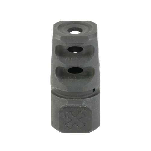 Noveske Muzzle Brake, 5.56 NATO, Fits AR, 1/2X28 Thread Pitch, Matte Finish, Black, Two Port, Noveske Cross