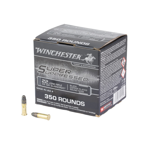 Winchester Super Suppressed 22 LR Ammo - 45 Grain | HP | 350rd Pack