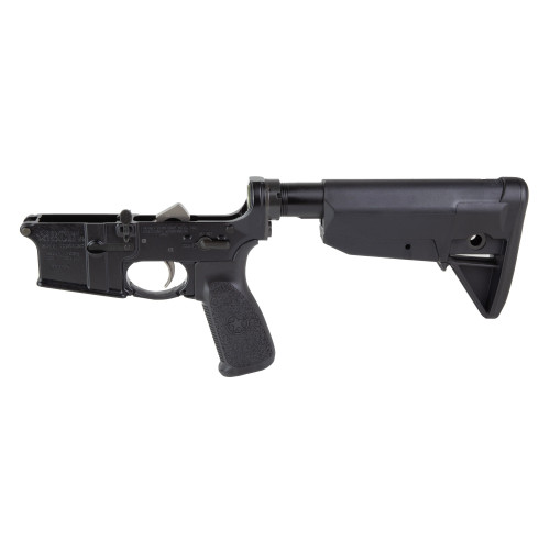 Bravo Company Complete Lower Receiver, AR-15, Multi Caliber, Anodized Finish, Black, BCM Mod 0 Stock, 7075 T6