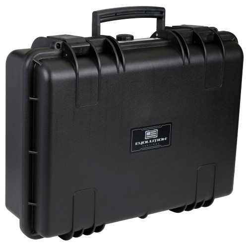 Evolution Outdoor Liberator, 4 Pistol Case, Reinforced Polypropylene Construction, Pick N Pluck Foam, Black