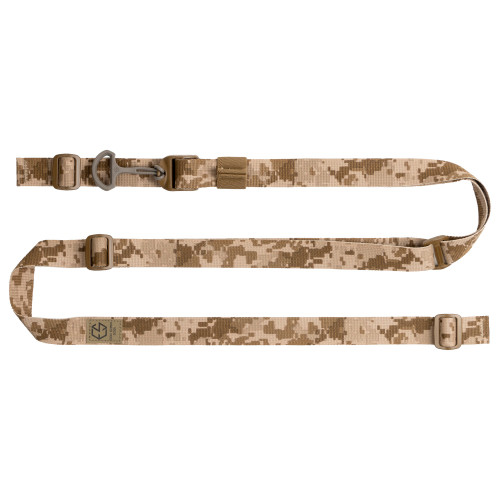 Edgar Sherman Design Sling, 2-Point Combat Sling, 1" Webbing, Polymer Hardware, Matte Finish, AOR1 Desert