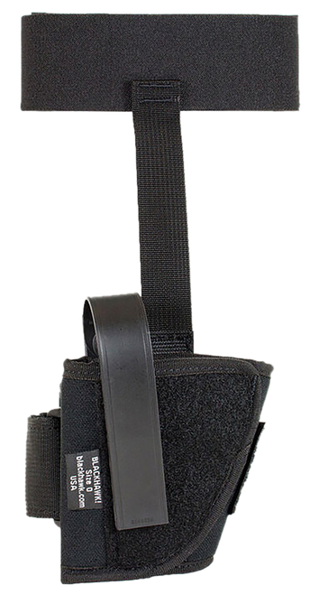 Blackhawk 40AH10BKR Ankle Size 10 Black Cordura Velcro Fits 22-25 Cal Small Autos Right Hand