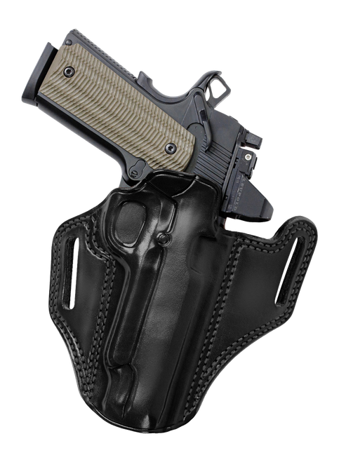 Galco Combat Master 2.0 Belt Holster for 4.25" 1911 With or Without Red Dot Black RH
