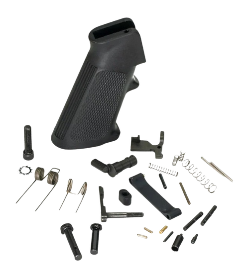 White Label Armory WLA-LOW-1014-01 Lower Parts Kit For AR Platform Curved Trigger Black