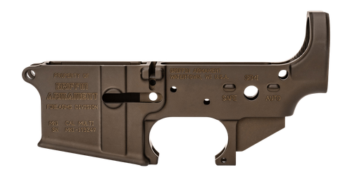 Griffin Armament MK1SLFDE MK1 Stripped Lower Receiver AR-15 Terra Brown Aluminum