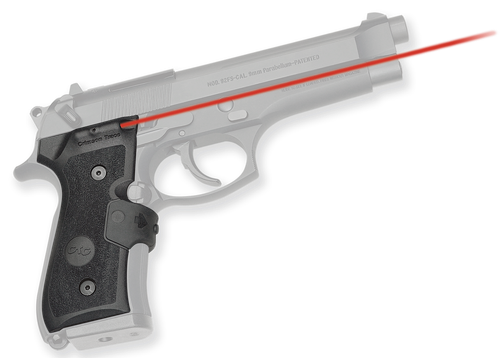 Crimson Trace 0119201 Lasergrips Mil-Spec Fits Beretta 92/96/M9, Red Laser Black Polymer