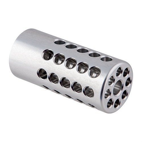 Tactical Solutions X-Ring Rifle Muzzle Compensator for Ruger 10/22 .22 LR .920" 1/2x28 Thread Silver
