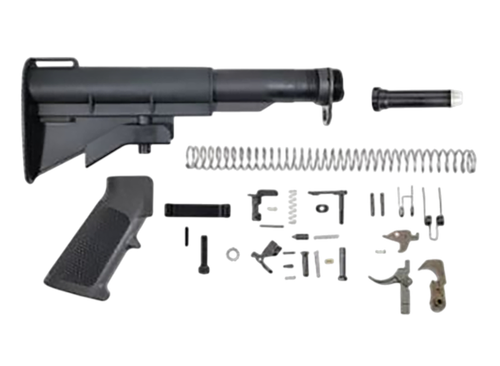 Dpms Panther Arms DP51655141530 CAR-15 Lower Build Kit AR-15 Black A2 Grip, Fiberlite Buttstock