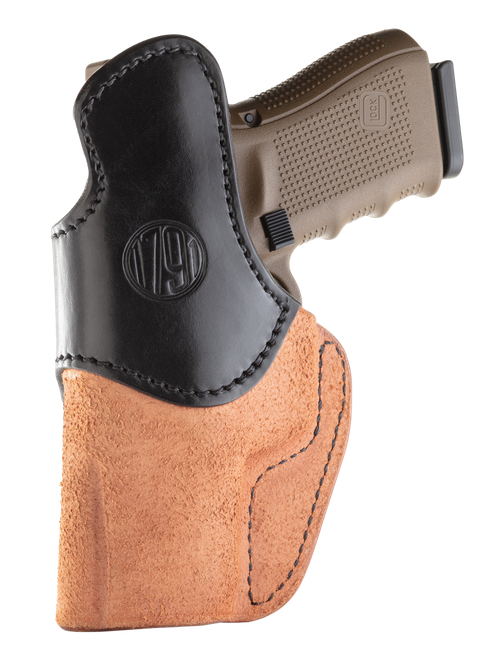 1791 Gunleather Rigid Concealment Holster Size 4 Brown on Black RH
