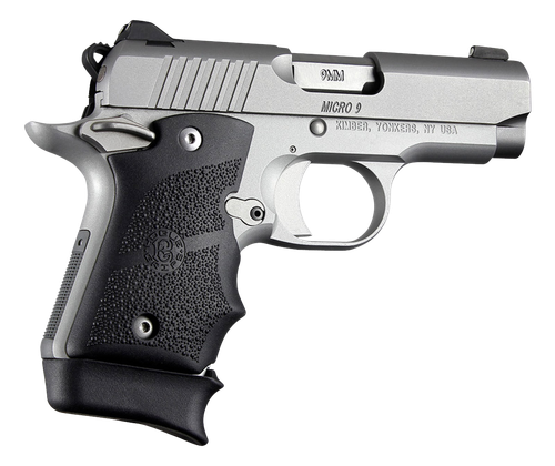 Hogue 39080 Rubber Grip Cobblestone Black with Finger Grooves for Kimber Micro 9