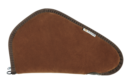Heritage Cases 8613 Handgun Case Brown Suede w/Black Trim, Faux Sherpa Lining & Foam Padding, Lockable