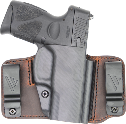Versacarry INS201HCT Insurgent Deluxe Iwb/owb Brown Polymer Belt Clip Fits Springfield Hellcat Right Hand