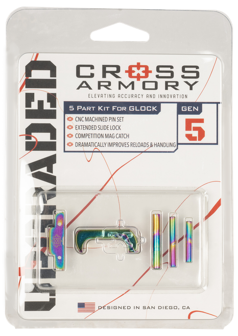Cross Armory CRG5OKRB 3 Piece Upgrade Kit Glock Gen5 Rainbow Aluminum