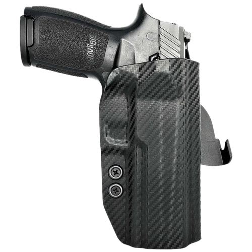 Rounded Gear SSRP320FSCFRHOWBPDL Paddle Holster OWB Black Carbon Fiber Kydex Fits SIG Sauer P320 Right Hand