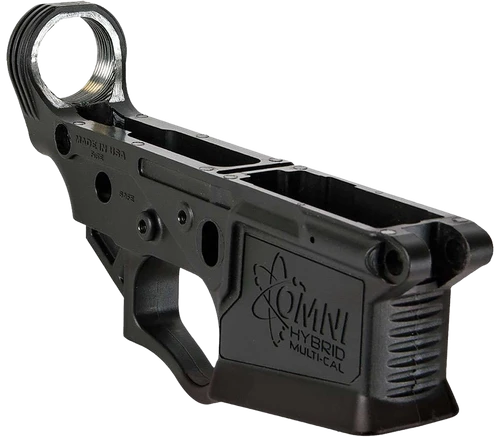 ATI ATIGLOW200 Omni Hybrid Stripped Lower Multi-Caliber Black Anodized Finish Polymer Material with Mil-Spec