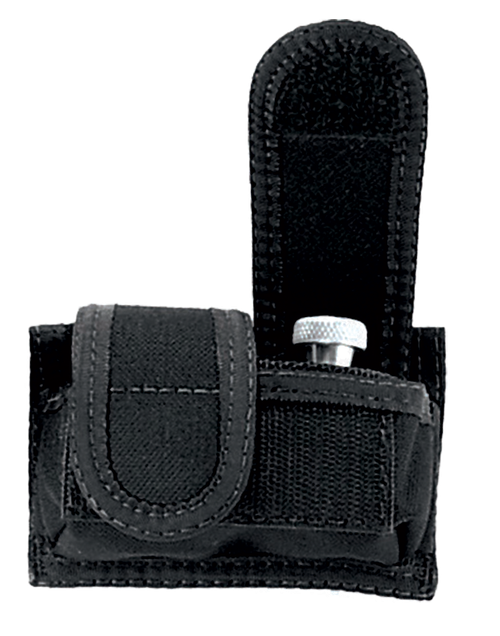 Uncle Mikes 88281 Universal SpeedLoader Mag Pouch Double Black Kodra Nylon Hook & Loop 38 Cal 45 Cal Belts