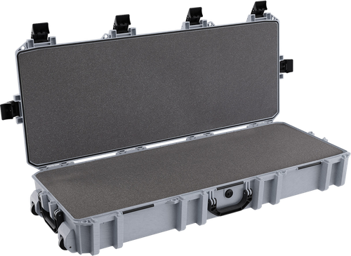 Pelican VCV7300000GRY Vault Double Rifle Case 44" Gray Polyethylene Foam Weather Resistant