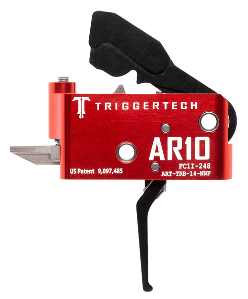 TriggerTech ARTTRB14NNF Diamond Black/Red Straight Fits AR-10