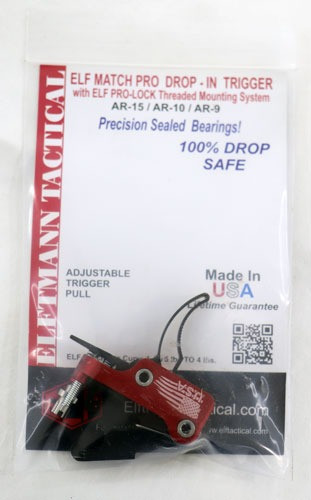 Elftmann Tactical Pro Curved Fngr Adjustable 2.75-4LBSELFTMANN Trigger AR-15 Match