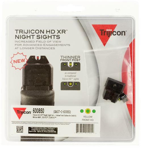 Trijicon HD XR Night Sight Set - Yellow Front Outline for S&W M&P SD9 VE & SD40 VE