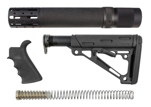 Hogue 15078 OverMolded Stock Kit Black Synthetic for AR-15, M16 Includes Rifle Length Forend & Finger Groove