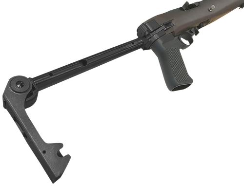 Samson 10-00037-03 B-TM Folding Stock Black Oxide Steel & Walnut Finish with Black Polymer Grip for Ruger