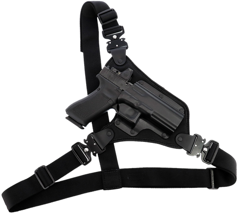 Galco HR186B High Ready Chest Holster Fits Chest Up To 58" Black/ Fits Ruger Alaskan