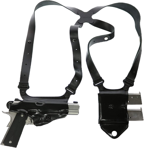 Galco MCII870B Miami Classic II Shoulder System Black Full Grain Leather