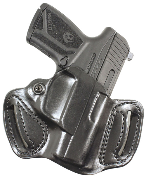 DeSantis Gunhide 086BA1ZZ0 Mini Slide Black Leather Fits Rost Martin Rmic Belt Loop Mount Right Hand
