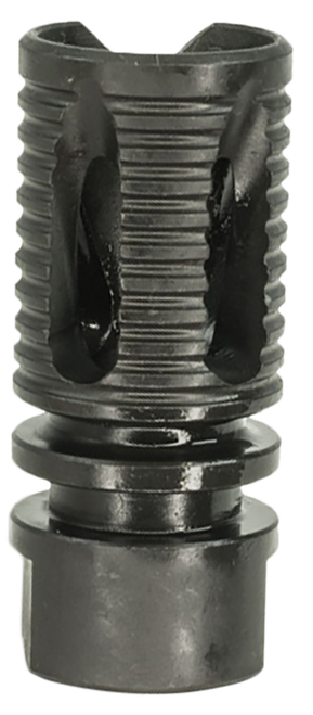 Lead & Steel Llc LSSAWFH12X28 Saw Style Flash Suppressor 1/2"-28 tpi Black 4140 Steel Closed Tine