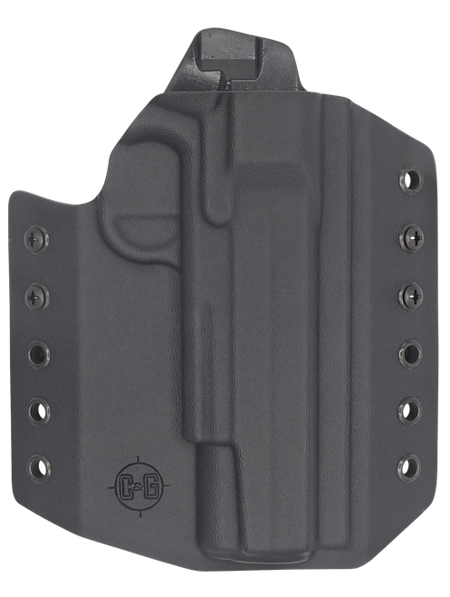 C&G Holsters 0354100 Covert OWB Black Kydex Belt Loop Fits Sig 1911 Rail 5"