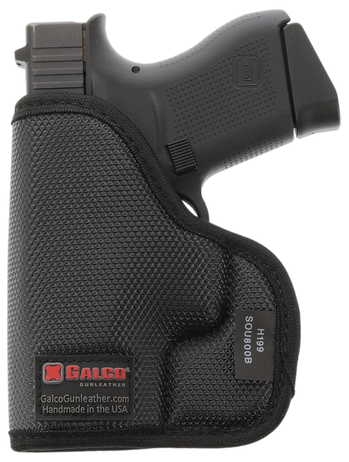 Galco SOU652B StukOn-U Black Gripper Shell Compatible W/ Glock 33/S&W M&P Shield/Taurus G2C Pocket Mount