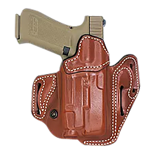 DeSantis Gunhide 201TA2SZ0 Vengeance Scabbard OWB Tan Leather Fits SIG P320C/P250C W/ Rd, Belt Slide, Right