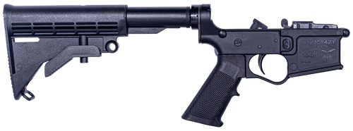 ET Arms INC ETAGLOW201PCGENII OMEGA-15 Polymer Rec, Black 6 Position Collapsible M4 Stock, Black A2 Pistol