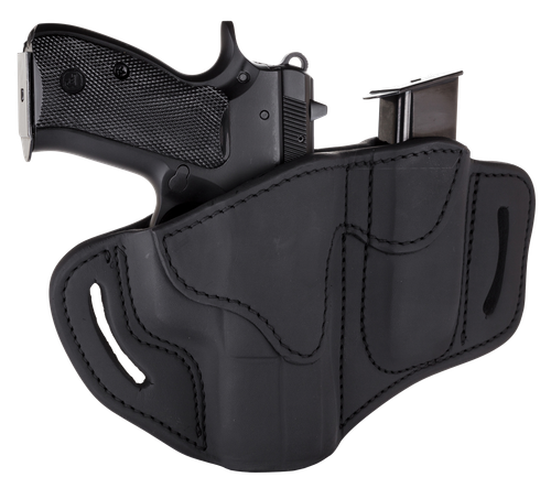 1791 Gunleather BH21M12SBLR BH2.1M1.2 Combo OWB 2.1 Stealth Black Leather Belt Slide Fits S&W M&P
