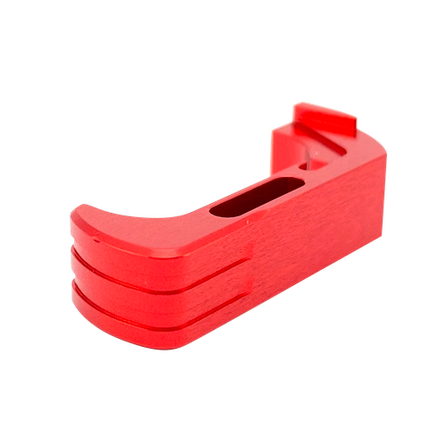Cross Armory CRG5MCRD Mag Catch Extended Compatible w/Glock Gen4-5 Red Anodized Aluminum