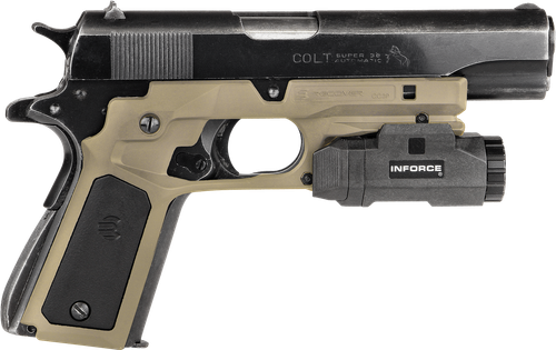 Recover Innovations INC Tactical CC3P0201 Frame Grip Tan Polymer Frame with Interchangeable Black & Tan