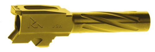 Rival Arms RARA20G301E Precision V1 Match Grade 9MM Luger 3.41" Fluted Gold Pvd Stainless Steel, Fits Glock