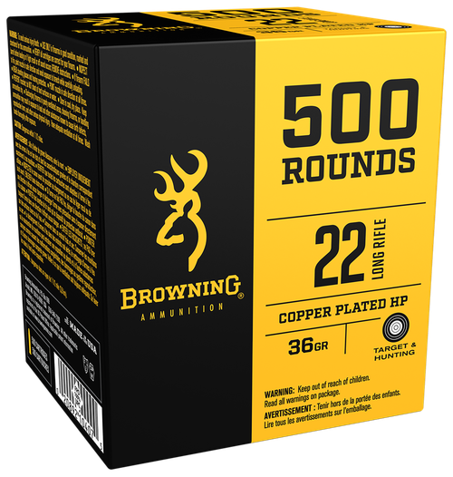 Browning BPR Performance 22 LR Ammo - 36 Grain | HP | 500rd Pack