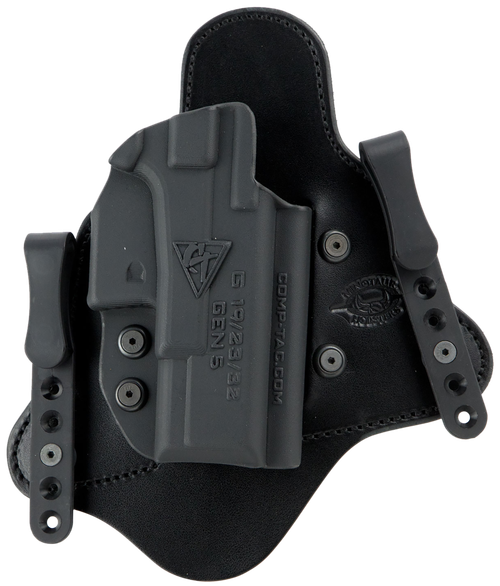 Comp-Tac Compensator-Tac C225SS191RBSN Mtac IWB Black Kydex/Leather Belt Clip Fits SIG P365 Right Hand