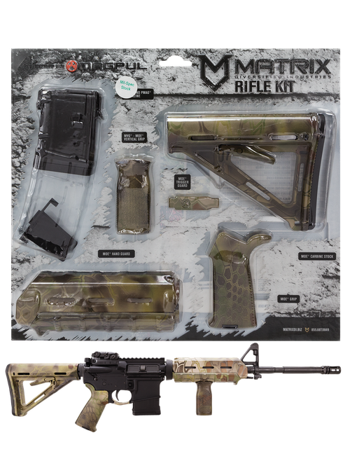 Matrix Diversified Ind MAGCOM61KM Magpul Carbine Accessory Kit AR-15 Kryptek Mandrake Ambidextrous