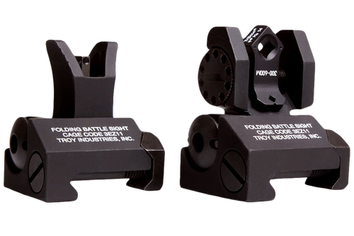 Troy Ind SSIGMCMSTBT01 Tritium Micro BattleSight Set M4 Front & Dioptic Rear Black Hardcoat Anodized