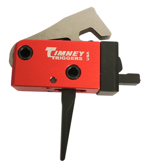 Timney Triggers 682ST PCC Trigger Two-Stage Straight Trigger with 2 lbs Draw Weight & Black/Red Finish for