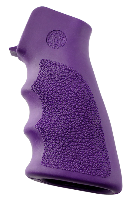 Hogue 15006 OverMolded Grip Cobblestone Purple Rubber with Finger Grooves for AR-15, M16
