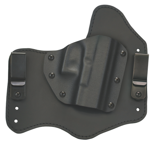 Homeland HLHSIGP228 Homeland Hybrid IWB Black Leather Belt Clip Fits SIG P228 Right Hand