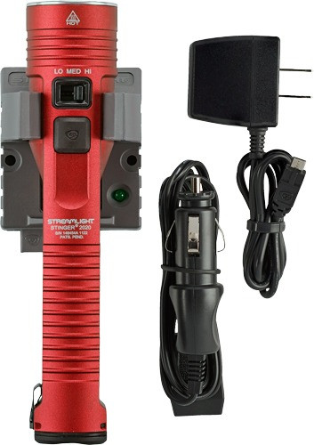 Streamlight W/ 120V AC/12V Dc Charger Redstreamlight Stinger 2020 LED