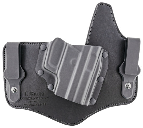 Galco KT248B KingTuk Deluxe IWB Black Kydex/Leather UniClip Fits SIG P220 Fits SIG P226 Right Hand