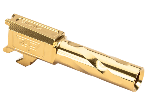 Zaffiri Precision Barrel for Springfield Hellcat, Flush Crown, Gold TiN