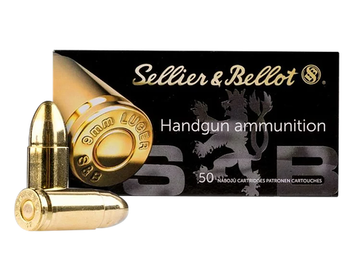 Sellier & Bellot 9mm Luger Ammo - 124 Grain | FMJ | 50rd Box